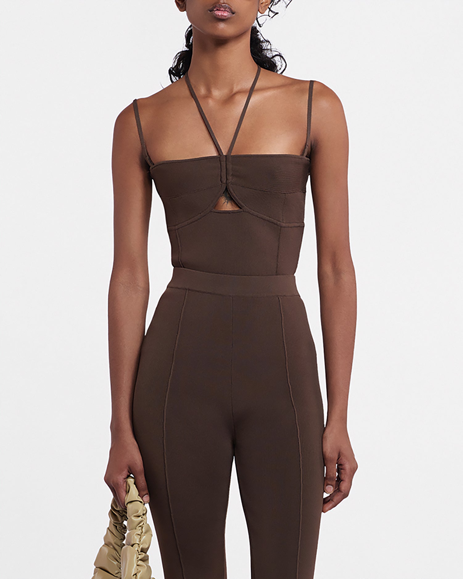 Womens | Davine Double-Strap Top | Bitter Chocolate