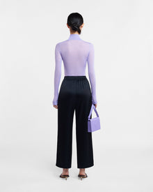 Womens | Harri Fine Merino Wool Top | Lilac Pf23