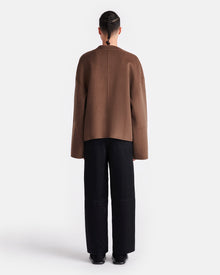 Womens | Dodie Double Wool And Silk Blend Jacket | Chocolate Chip