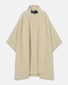 Womens | Wita Studded Felted Wool Cape | Oat