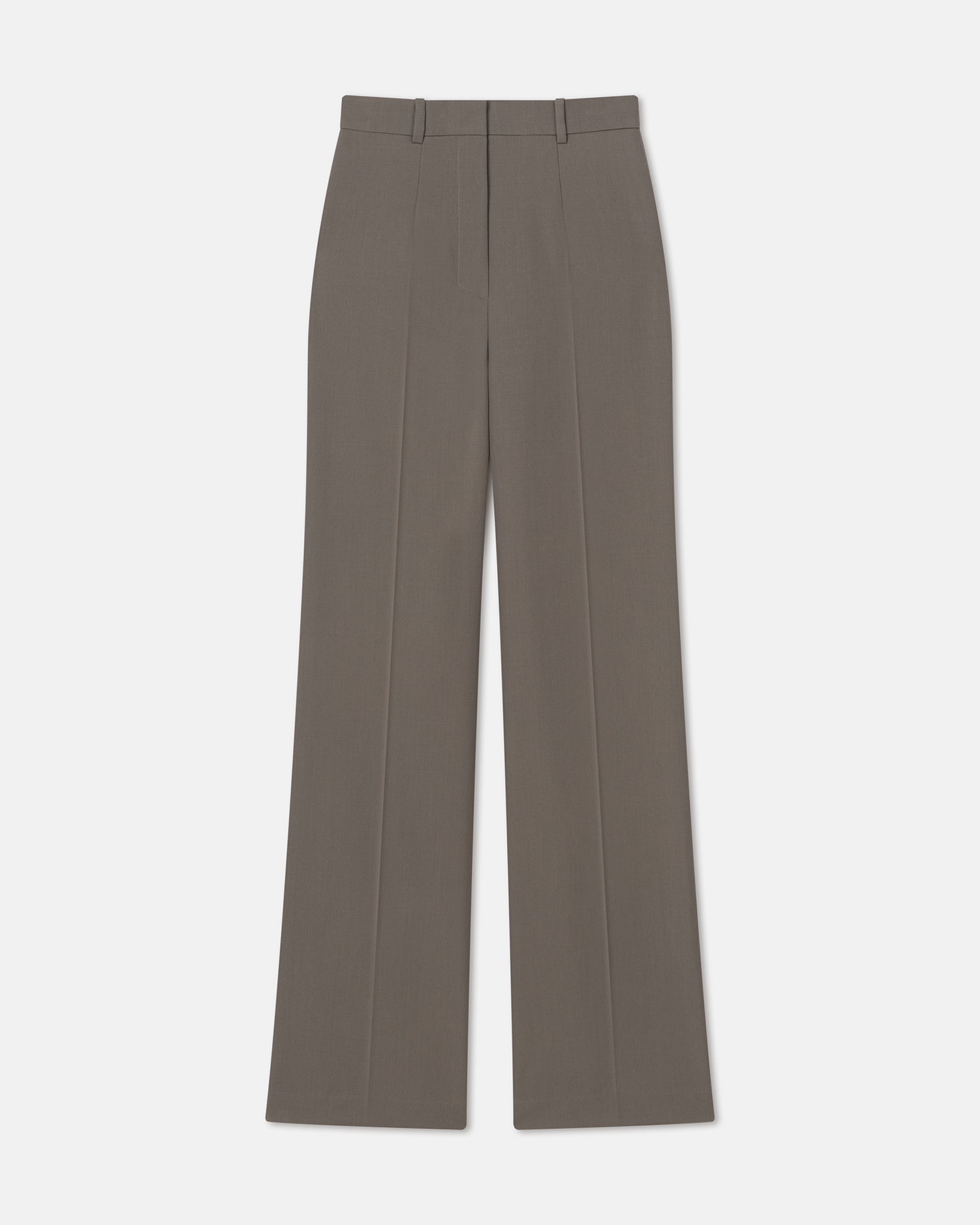 Womens | Franny Twill Suiting Straight-Leg Pants | Gull Gray