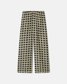 Womens | Brenda Printed Silk-Twill Pants | Diamond Check