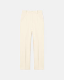 Womens | Loren Double Suiting Straight-Leg Pants | Creme