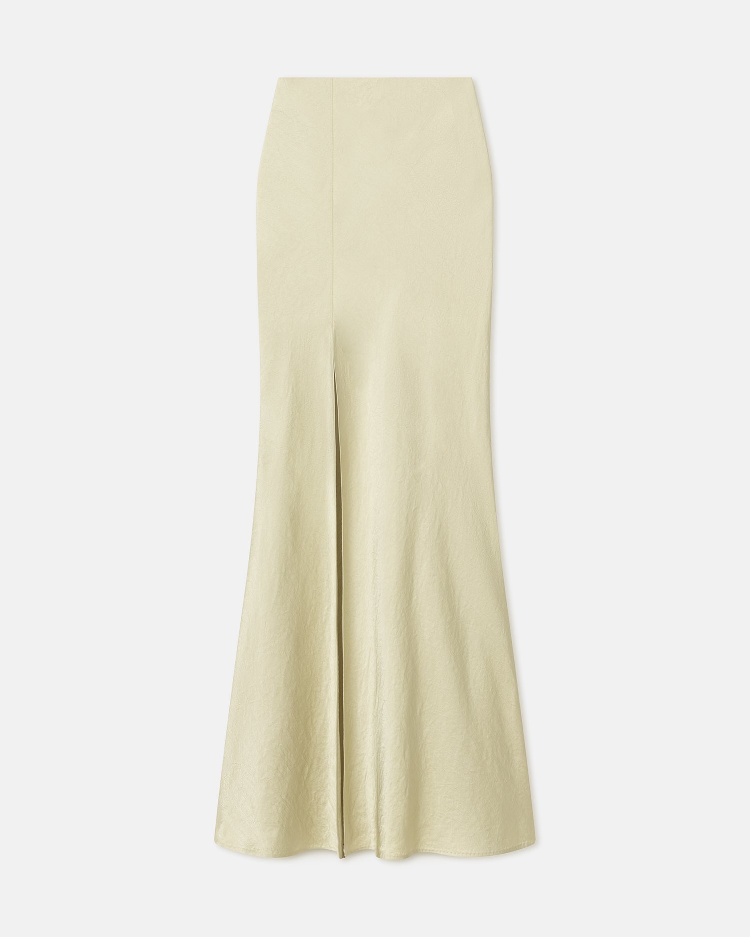 Womens | Harlow Crinkled-Satin Maxi Skirt | Green Tea