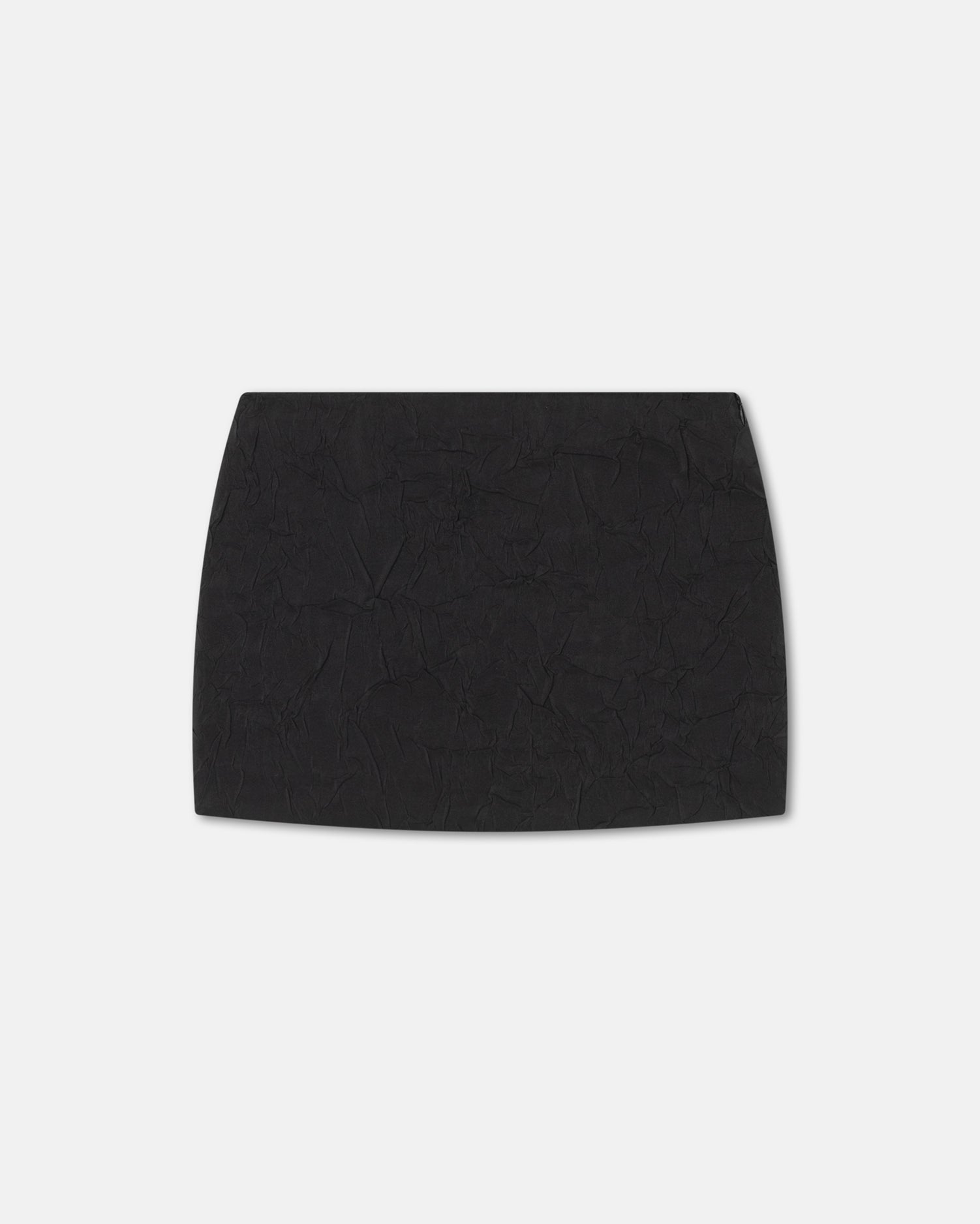 Womens | Cersei Sculpted Glass Poplin Mini Skirt | Black