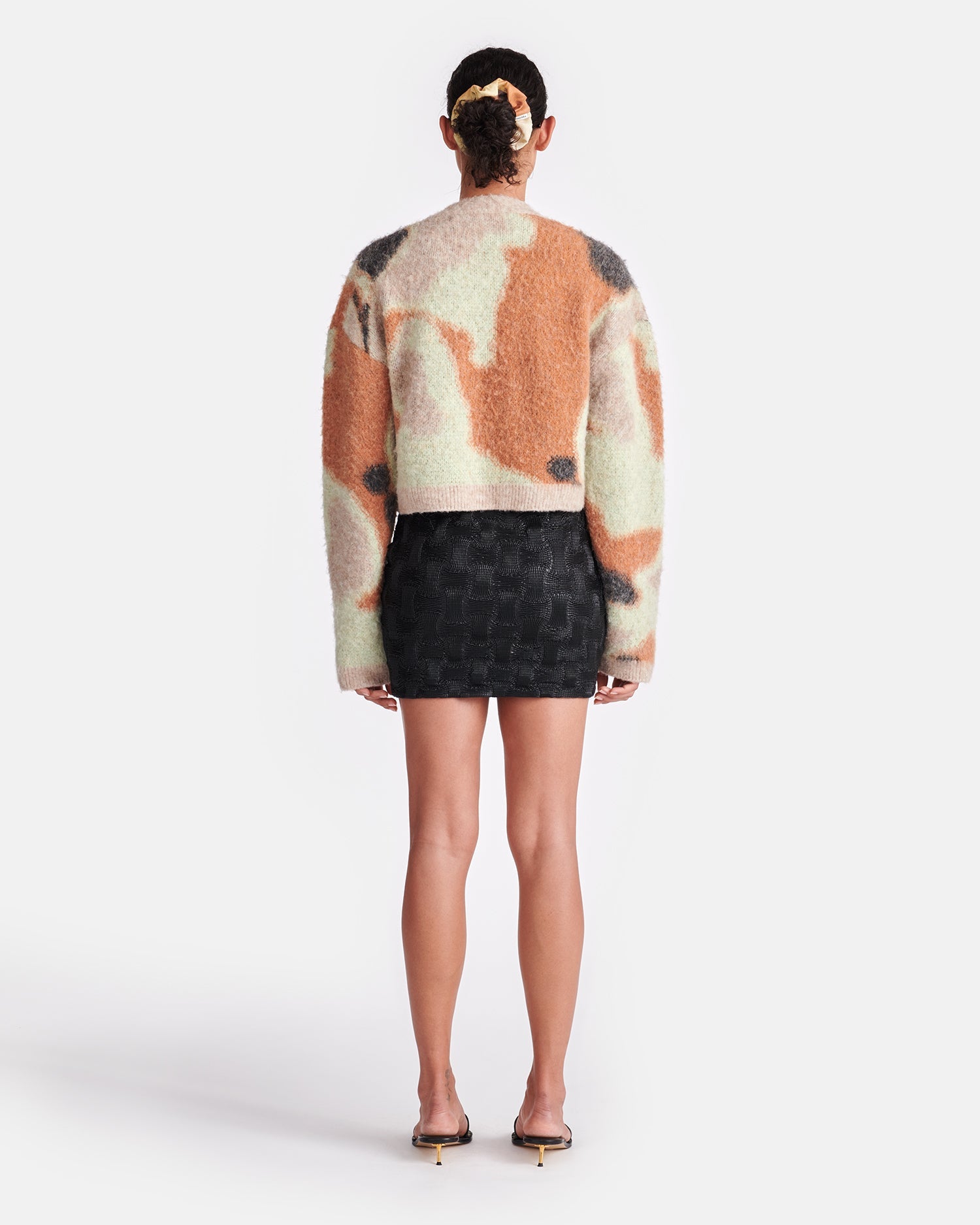 Womens | Henny Cropped Brushed-Alpaca Cardigan | Smudged Graffiti