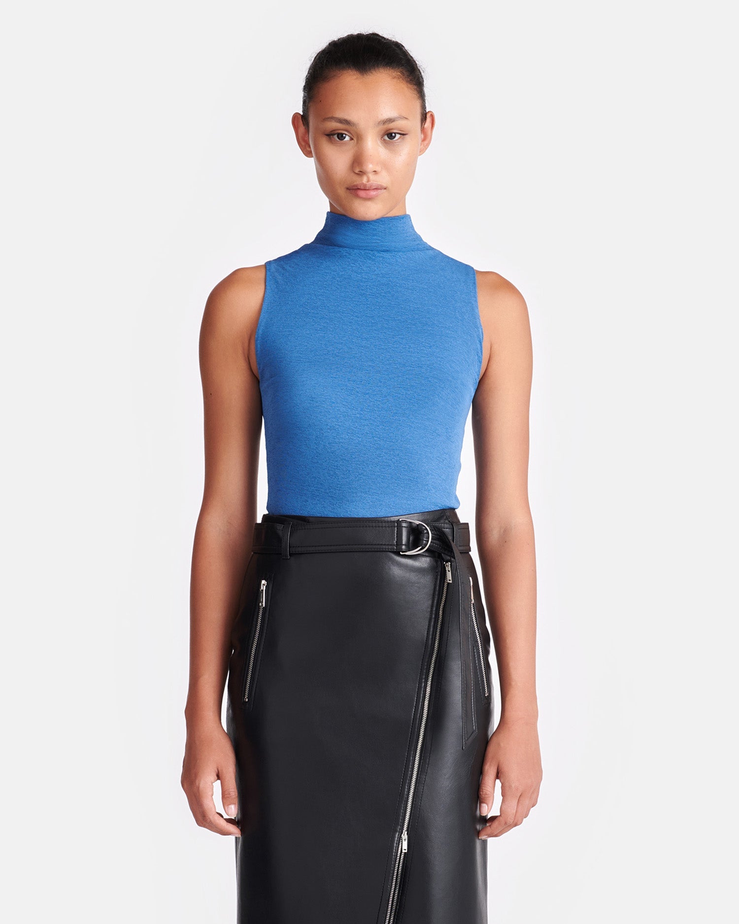 Womens | Annyka Mesh-Jersey Top | Blue