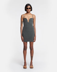 Womens | Shothi Terry-Knit Mini Dress | Graphite