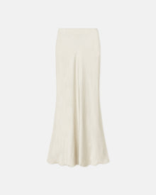 Womens | Fea Crinkled-Satin Long Skirt | Ecru