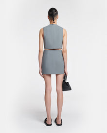 Womens | Briel Tailored Mini Skirt | Steel Blue