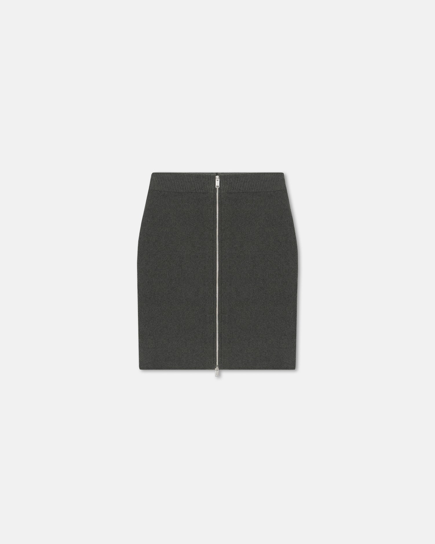 Womens | Isul Zip-Up Terry-Knit Mini Skirt | Graphite