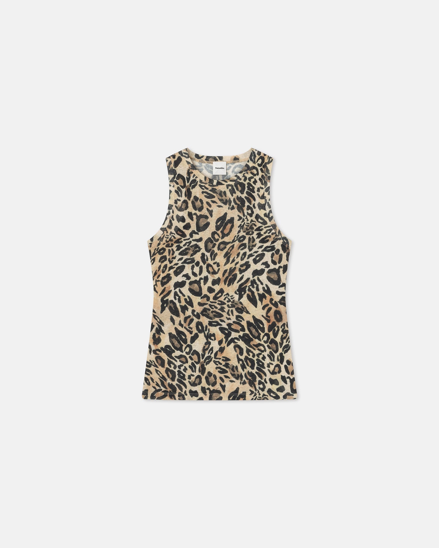 Womens | Anneke Mesh-Jersey Tank Top | Leopard