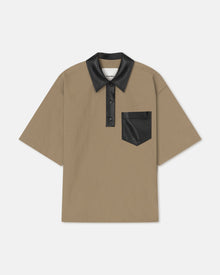 Womens | Sanvy Tech Poplin Polo Shirt | Muted Khaki