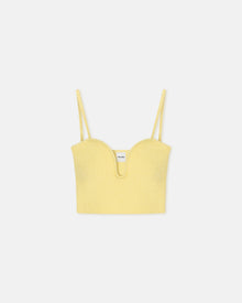 Womens | Zue Terry-Knit Top | Pastel Yellow