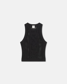 Womens | Jeren Paper Crochet Tank Top | Black