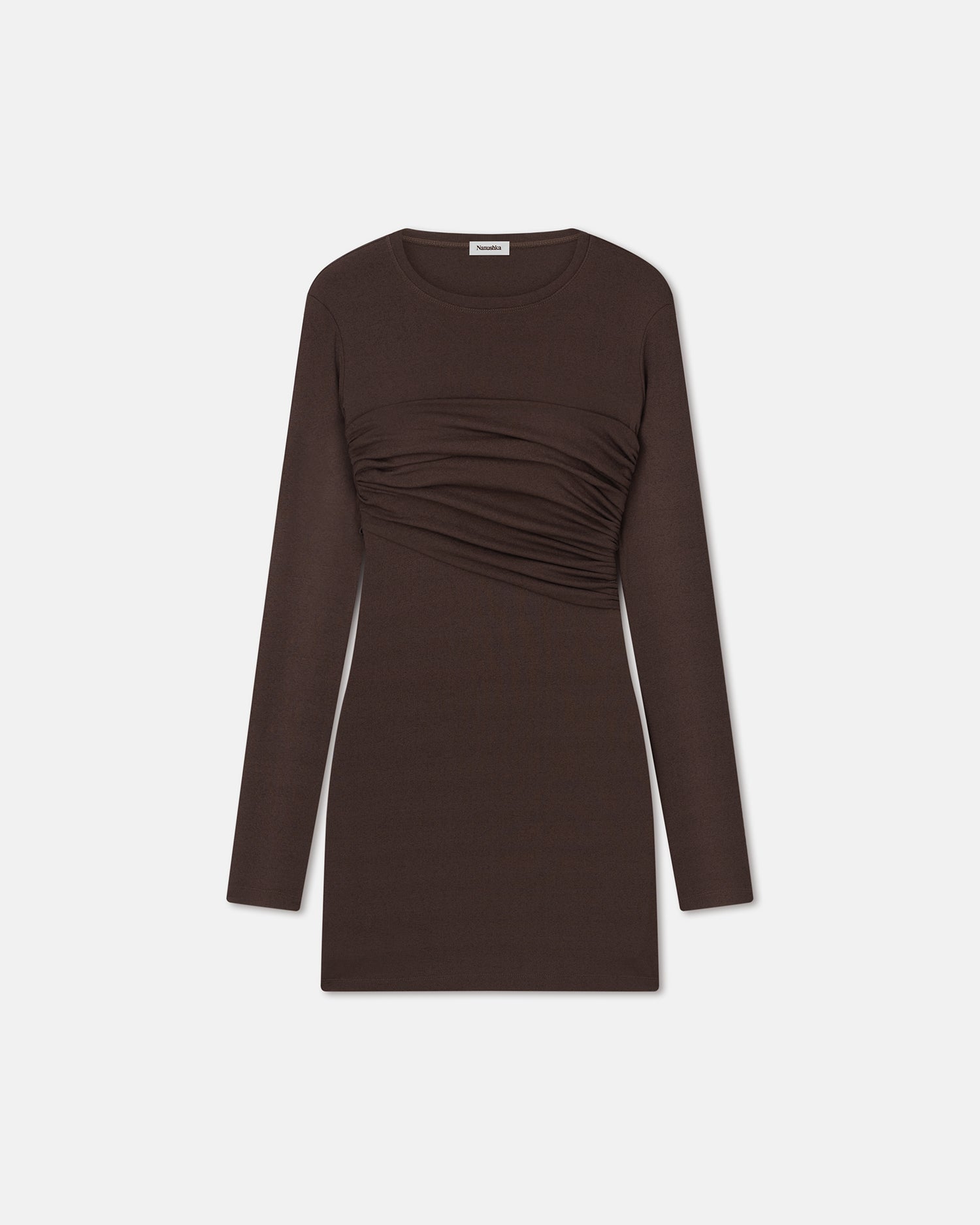 Womens | Feiko Draped Mesh-Jersey Mini Dress | Nutmeg