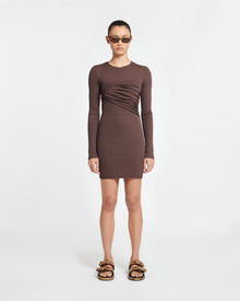 Womens | Feiko Draped Mesh-Jersey Mini Dress | Nutmeg