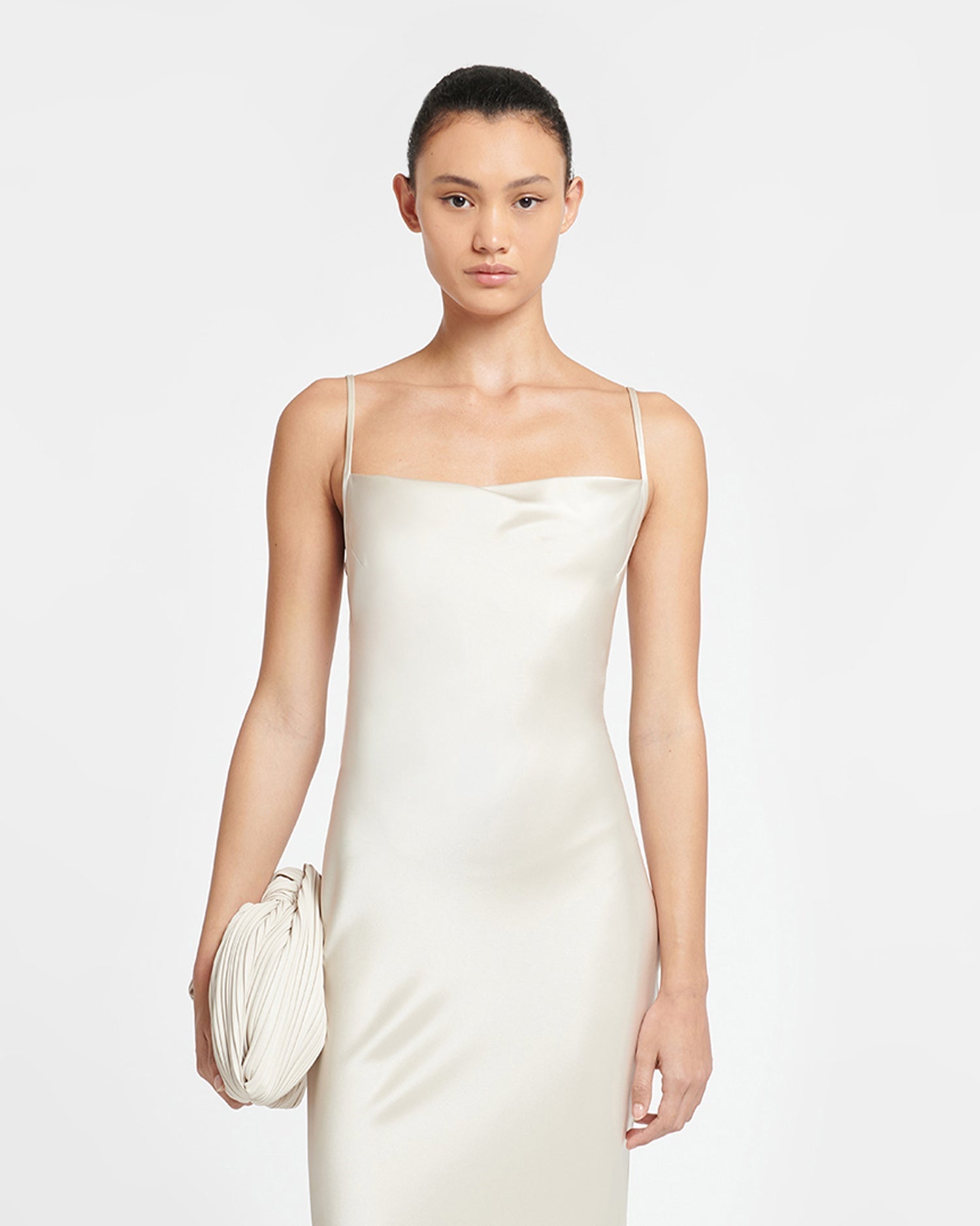 Womens | Renny Slip Satin Maxi Dress | Creme