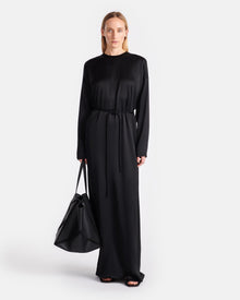 Womens | Tamera Slip Satin Maxi Dress | Black