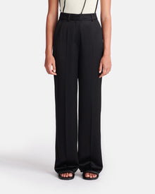 Womens | Zoelle Slip-Satin Pants | Black