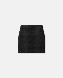 Womens | Ceara Smockedokobor Alt-Leather Mini Skirt | Black