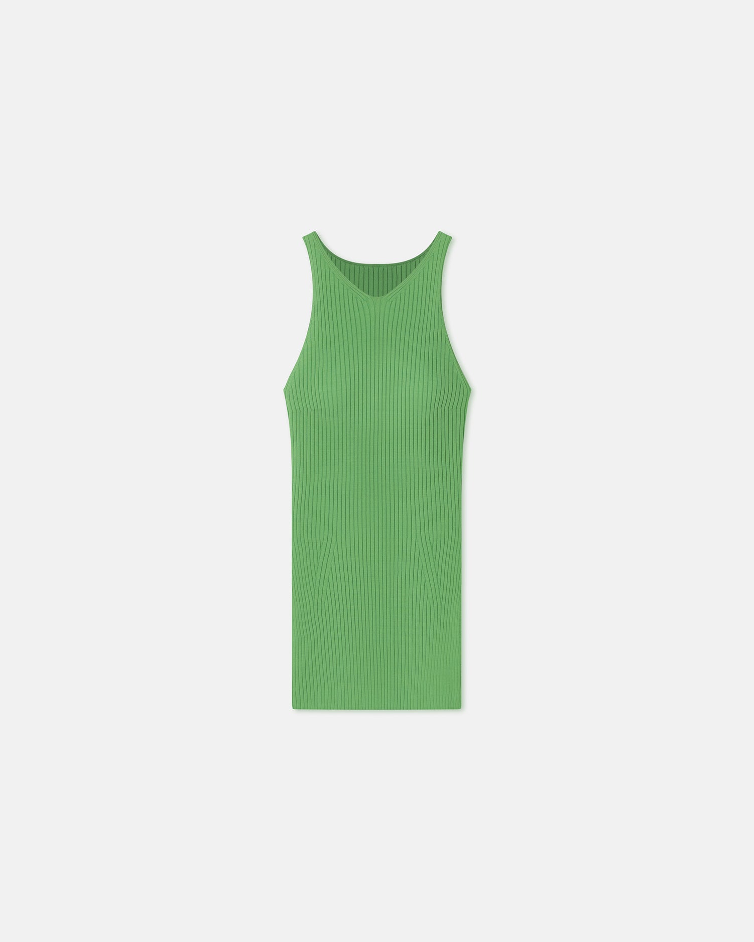 Womens | Savea Ribbed-Knit Halterneck Top | Green