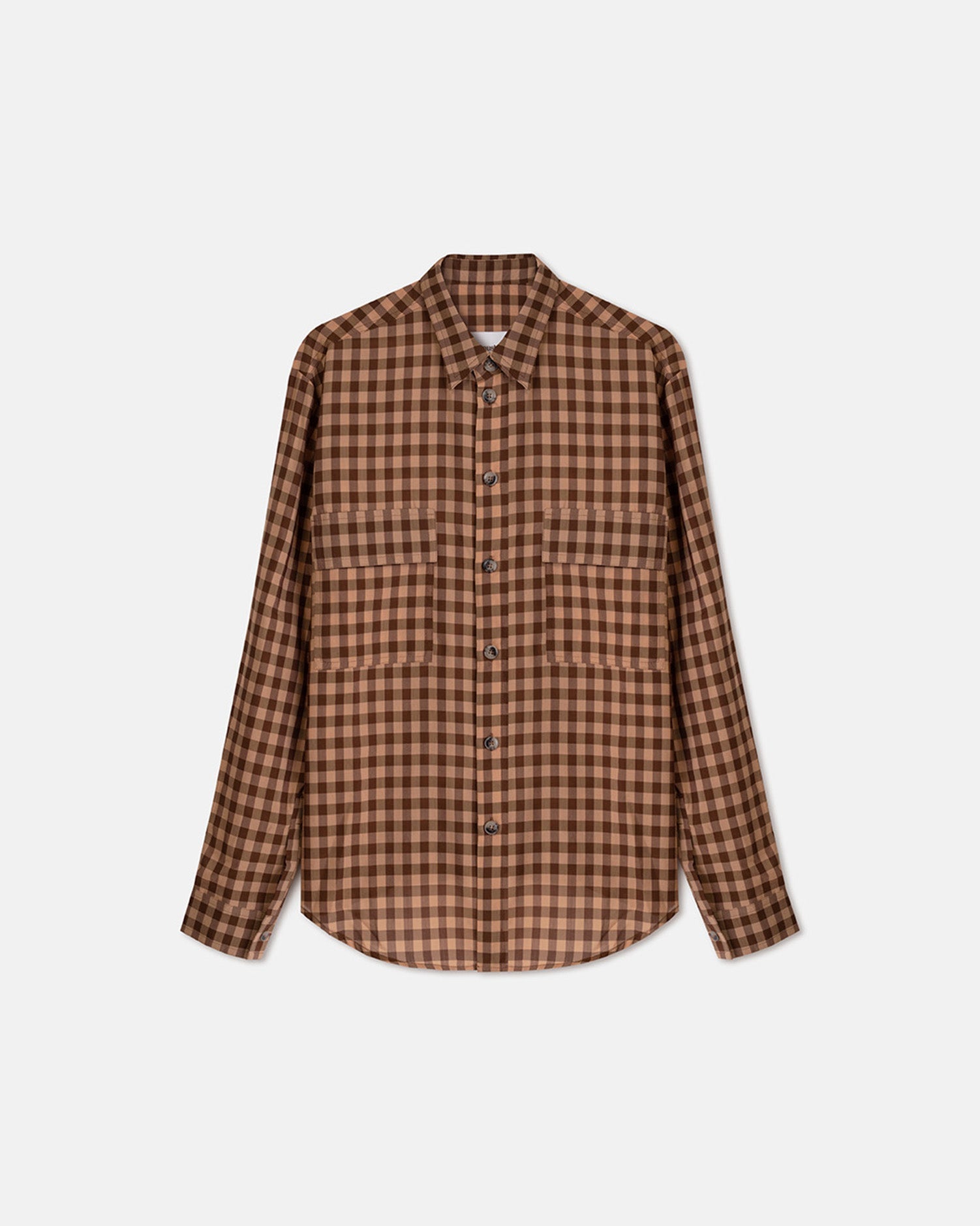 Womens | Jari Long-Sleeve Shirt | Brown Checked