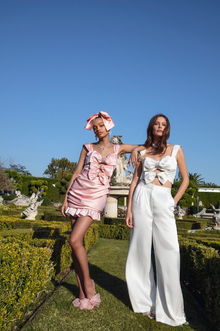 Alexandra Satin Pants | White