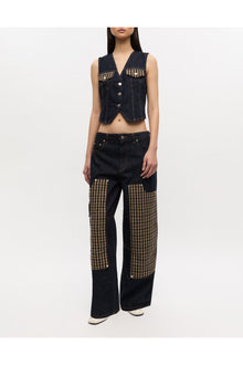 Neppy Denim Vest | Dark Blue Stone