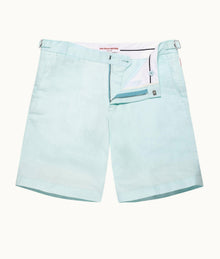 Norwich Linen Tailored Fit Washed Linen Shorts | Clear Sky