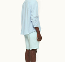 Norwich Linen Tailored Fit Washed Linen Shorts | Clear Sky