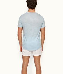 OB-T Linen Tailored Fit Crewneck Linen T-Shirt | Island Sky