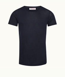 OB Classic Cashmere Tailored Fit Crew Neck Cashmere T-Shirt | Night Iris