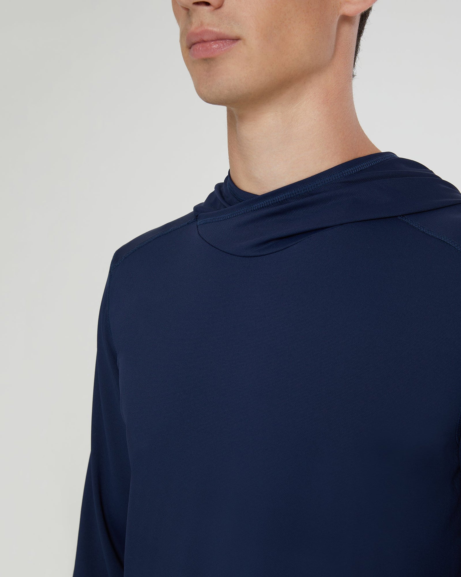 Mens | Men's Hooded Sun Tee | Deep Navy