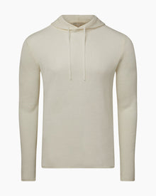 Mens | Frank Hooded Linen Sweater | White