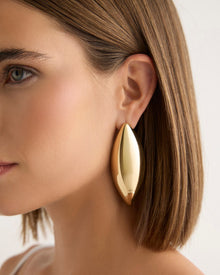 Puffy Dagger Earrings | Silver & Yellow Gold