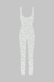Backless Jumpsuit - Flashback | White
