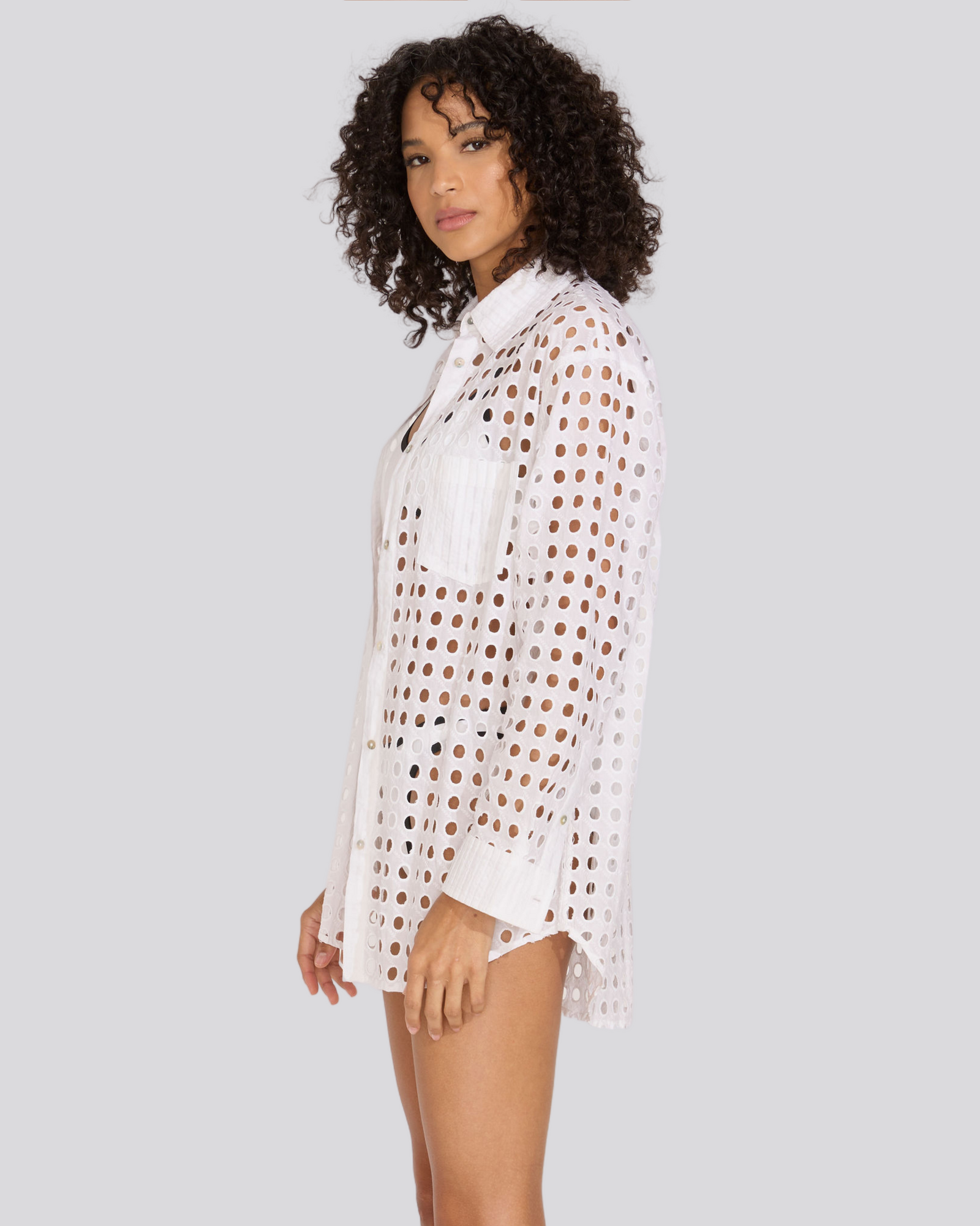 The Eyelet Oxford Tunic - Solid & Striped