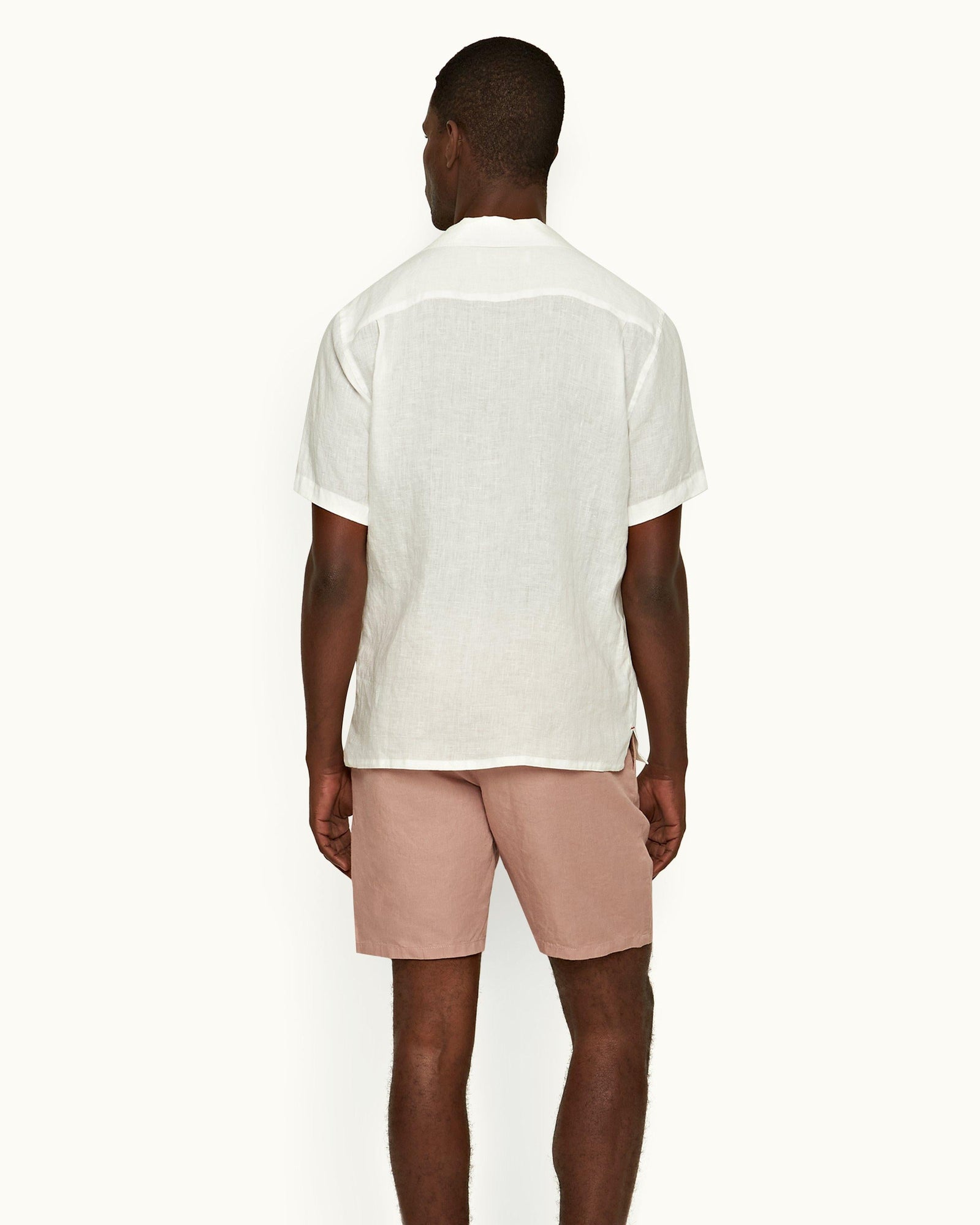 Men | Cornell Linen Short | Caramel Pink