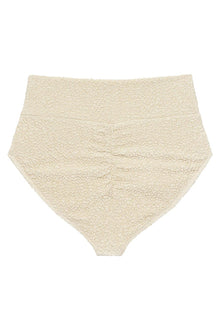 Full Coverage High Rise Bikini Bottom | Oat Texture