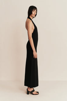 Obie Halter Knit Dress | Black