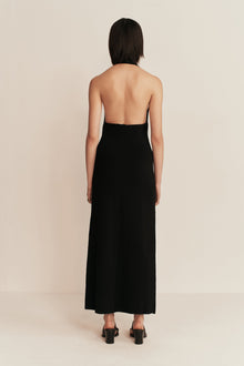 Obie Halter Knit Dress | Black