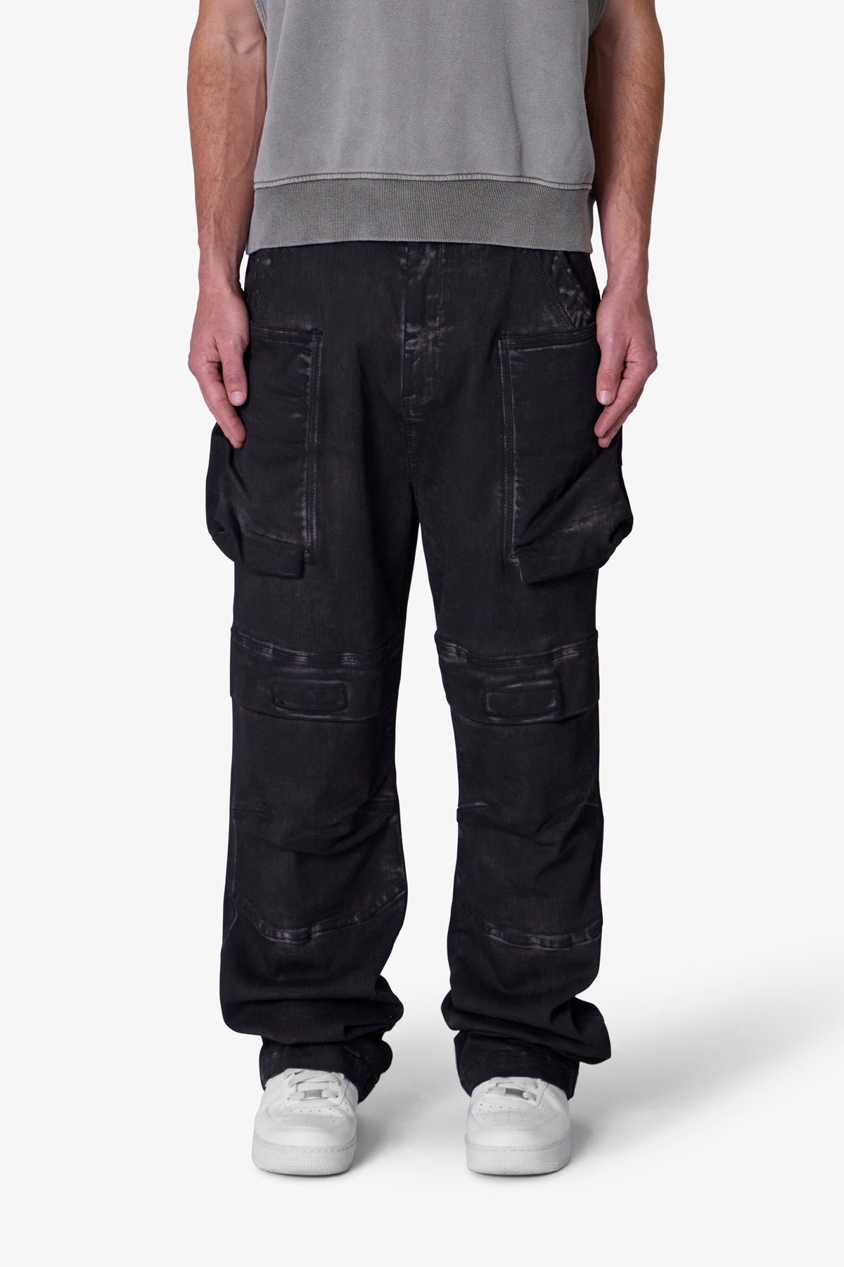 Oil Stretch Cargo Pants | Brown