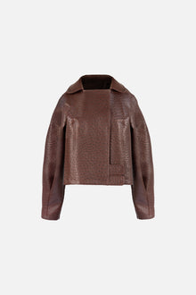 Oliver Ostrich Jacket | Mahogany