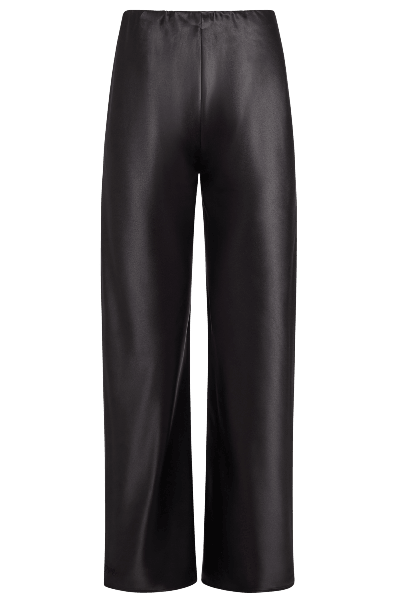 Olivette Satin Pants - Black - Self-Adore