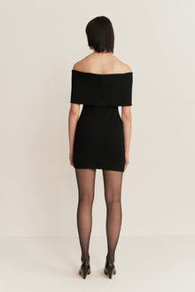 Omnia Band Mini Dress | Black