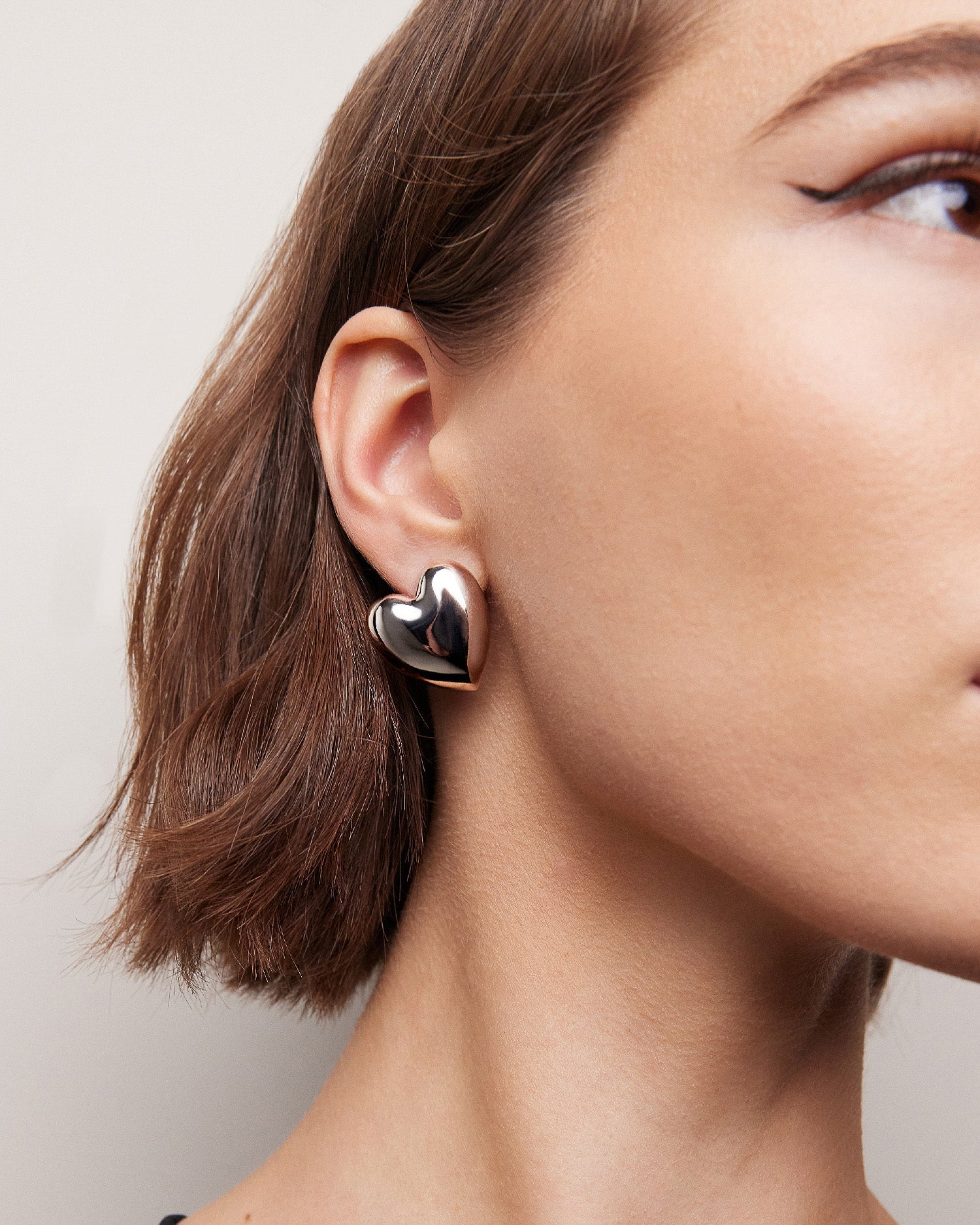 Small Puffy Heart Earrings