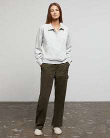 Womens | Wide Leg Corduroy Carpenter Pant | Dusty-Olive