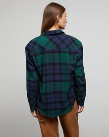 Womens | Flannel Oversized Shirt | Hunter-Multi-Modern-Graham