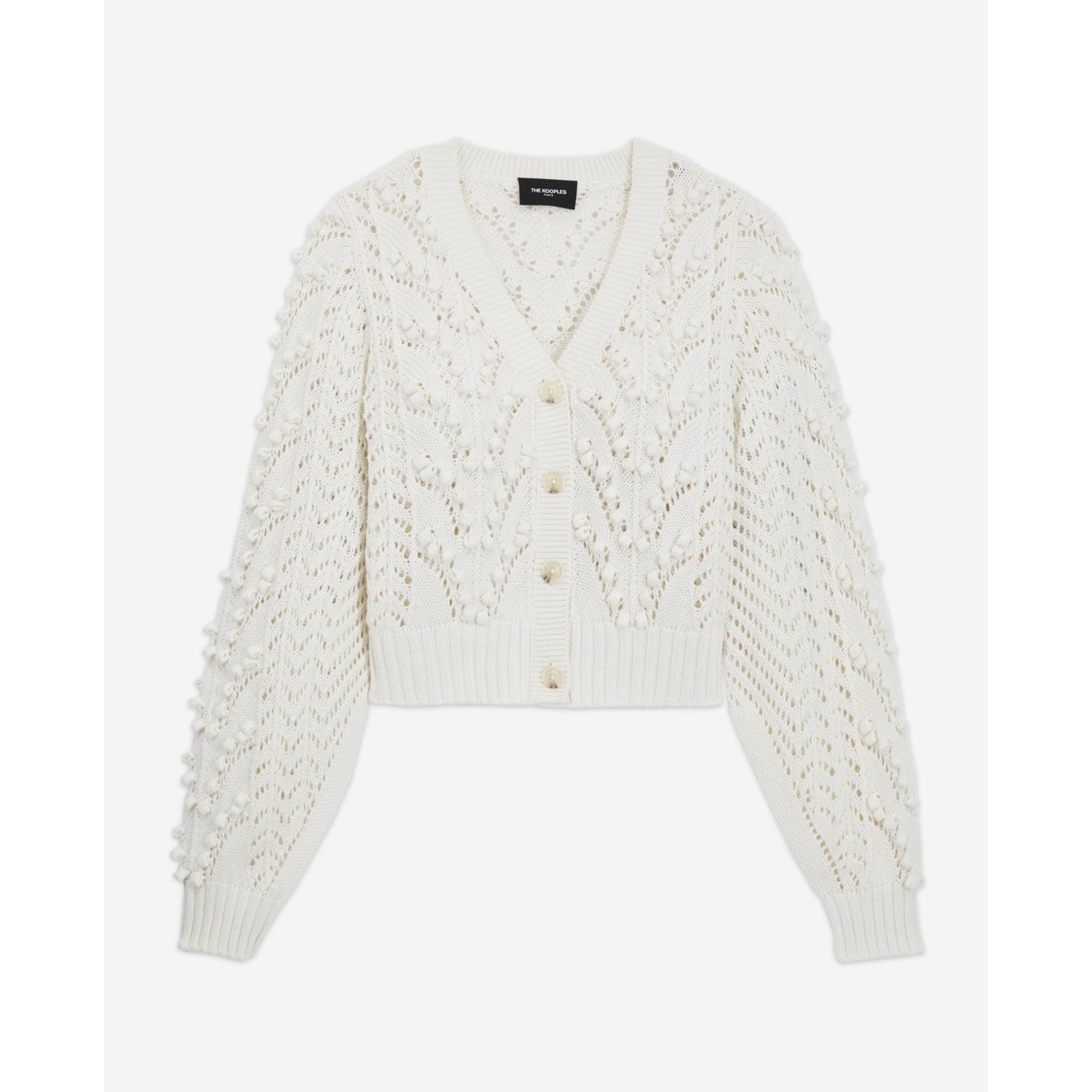 Open Knit Cardigan | Women | Ecru